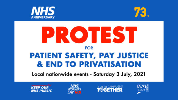 GMB union protest to save NHS 3 July 2021