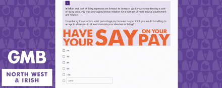 GMB union NJC Pay survey for union members