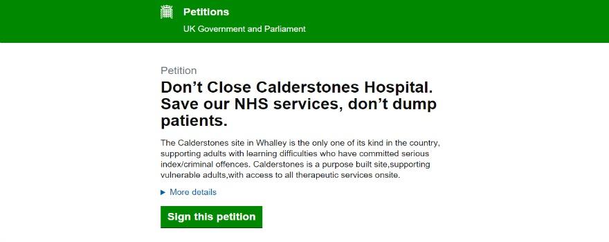 Sign this petition to Save Calderstones NHS hospital