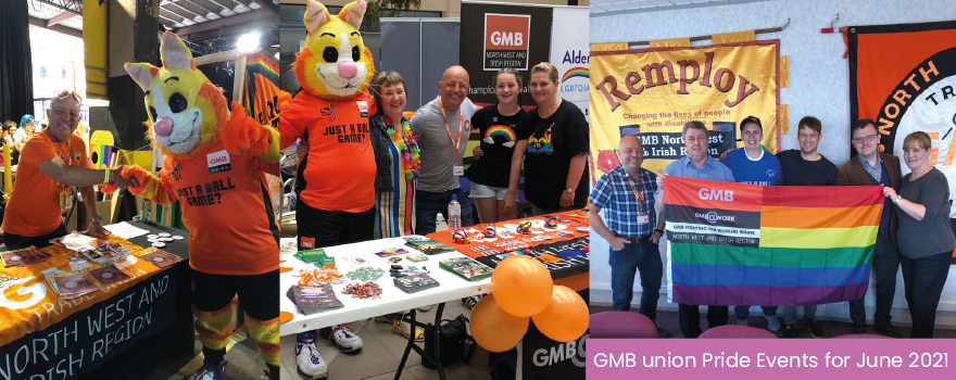 GMB trade union Pride events in June 2021