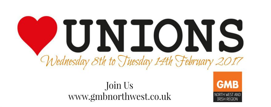 GMB getting organised for HeartUnions week in Feb 2017