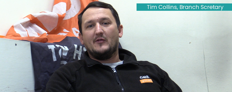 GMB Union North West & Irish region J05 Branch Secretary Tim Collins discuss the importance of being a unionised workforce and having the confidence to take industrial action.